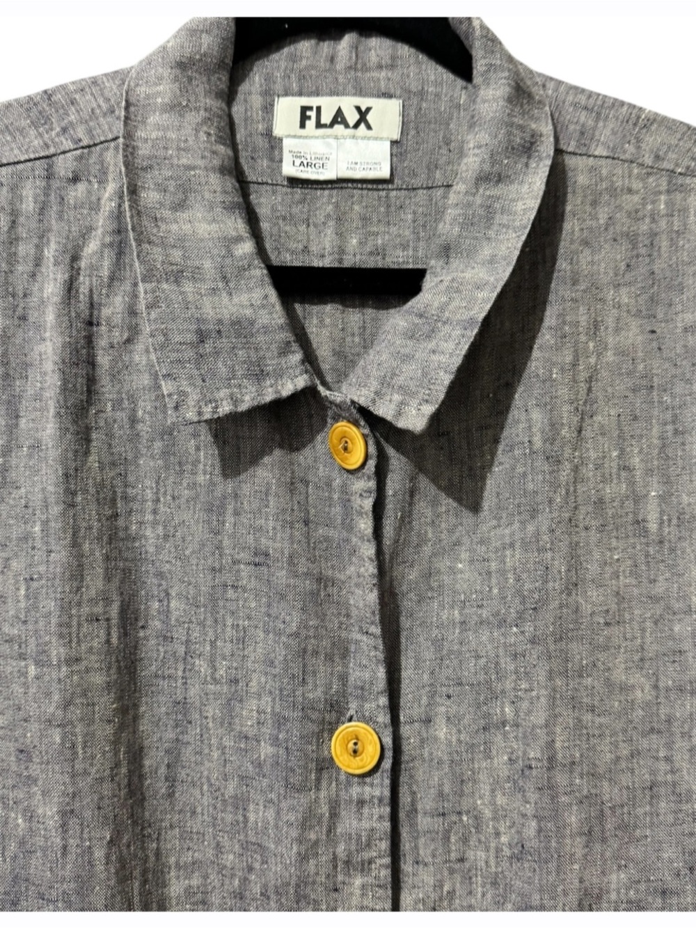 FLAX 100% Organic Linen Button Up Jacket Women’s Size Large NWT - Picture 2 of 7